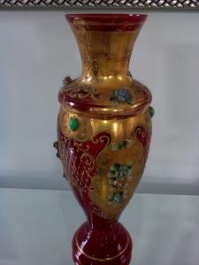 Tre Fuochi 60s ancien vase en verre Murano citation