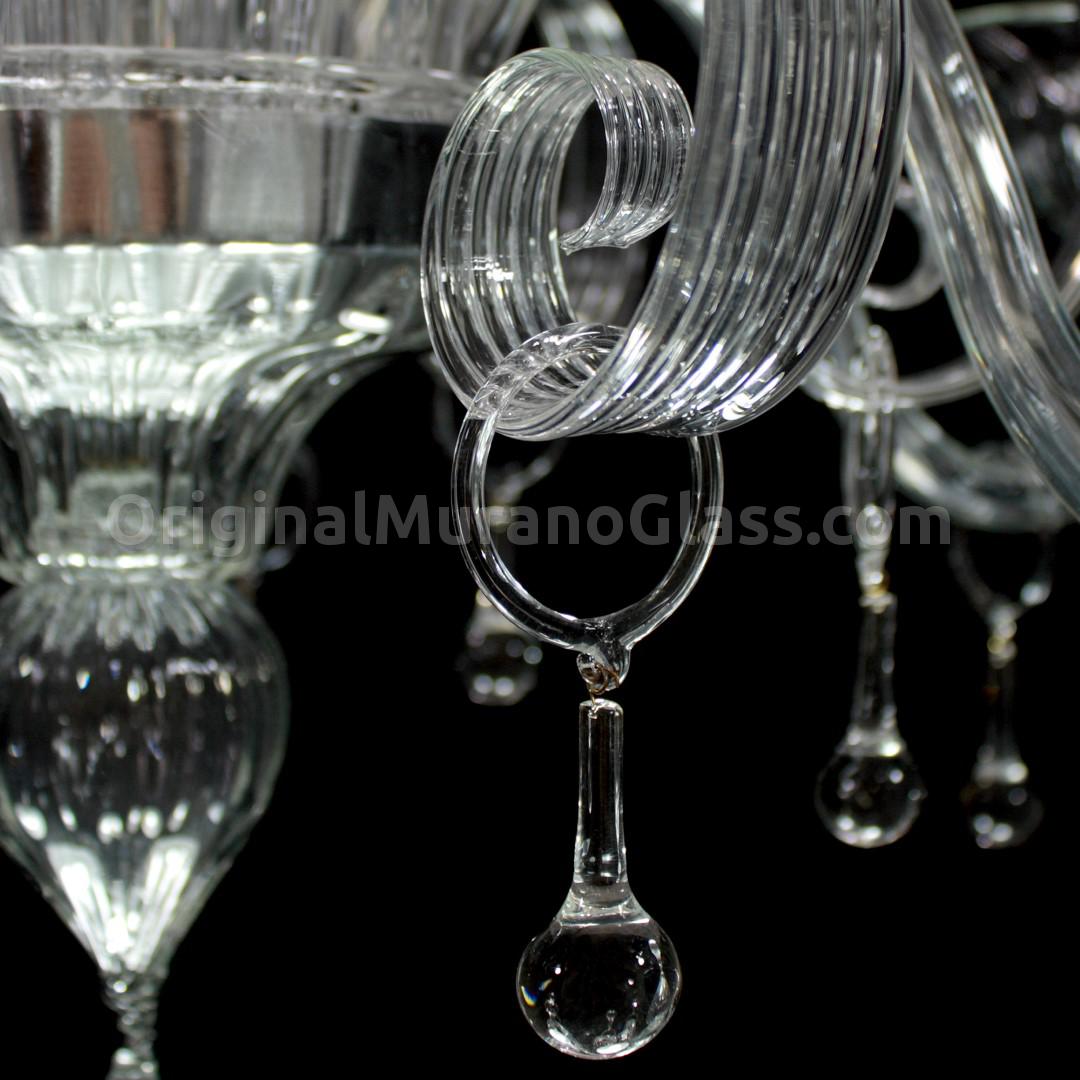Lampadario paralume pastorale vetro di murano Lampadario con unico paralume