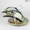 Dolphins - Sculpture in chalcedony - Original Murano glass OMG