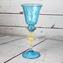 Venetian Goblet Stem Aquamarine - Murano Glass