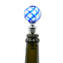 Tappo per bottiglia in vetro di Murano con filigrana Azzurro Avventurina + Scatola