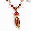 Necklace Ama - with gold - Original Murano Glass OMG