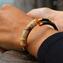 Bracelet Fiammingo - Orange Long Beads with Avventurina - Original Murano Glass OMG
