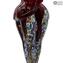 Lovers Sculpture - Millefiori Red and Silver - Original Murano Glass