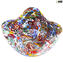plate millefiori wavy - multicolor - Original Murano Glass OMG