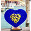 Heart Love - Blue glass with pure gold - Original Murano Glass Omg