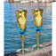 Set of 2 Trefuochi Glasses Flute light Blue - Original Murano Glass OMG