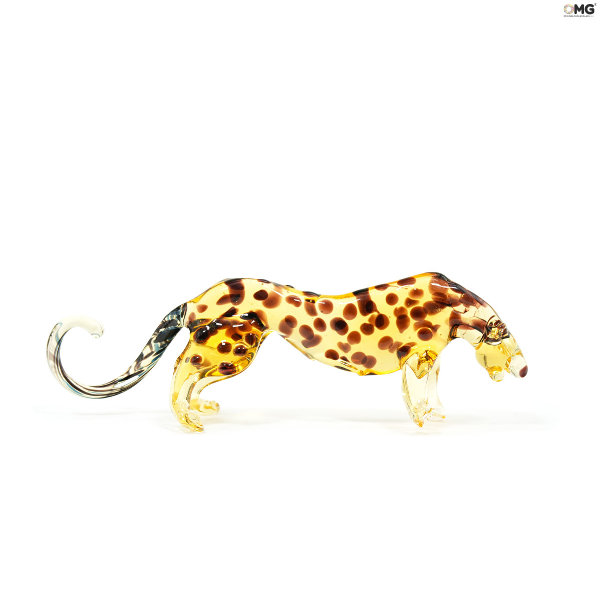 Sculptures & Figurines - Objects of Art glass - Various Collections: Cheetah  figurine - Original Murano Glass OMG
