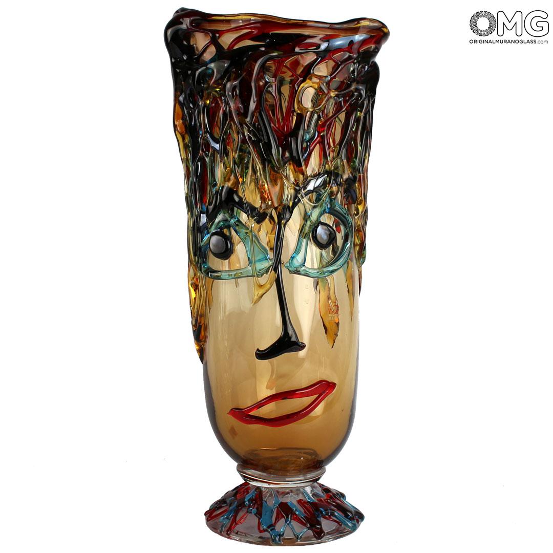 Opnieuw schieten Gelach Infecteren Musana Vase Light Brown - Tribute to Picasso - Original Murano Glass OMG