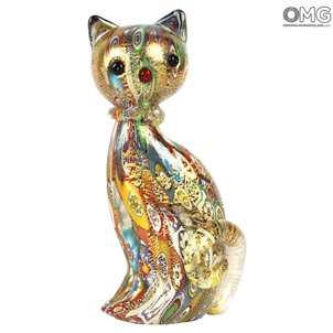 オリジナルアートワークのムラノガラスの動物の置物と彫刻