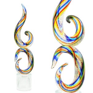 sculpture_knot_rods_silver_lovers_original_murano_glass_omg