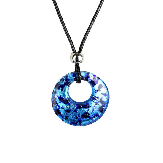 Necklaces in Original Murano Glass: Parure Cortina Round - light Blue ...
