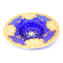 Plate Round Blue and Gold 24 kt - Original Murano Glass OMG
