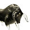 Black wild Bull - Fine Sculpture - Original Murano Glass OMG