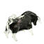 Black wild Bull - Fine Sculpture - Original Murano Glass OMG