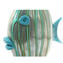 Pesce azzurro con foglia argento - Vetro Murano Originale OMG 